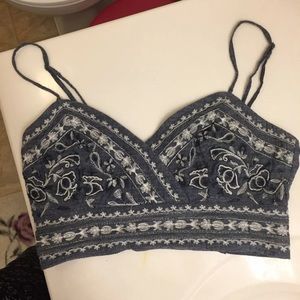 Rare Embroidered Crop Top Bralette